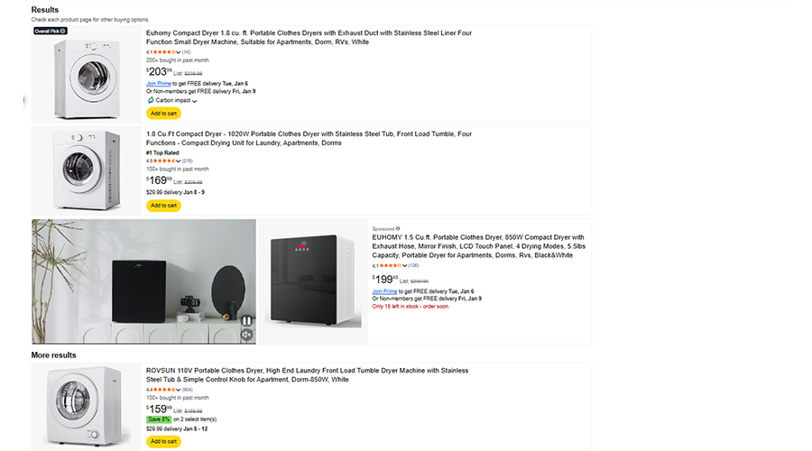 2025年亞馬遜干衣機選品趨勢分析